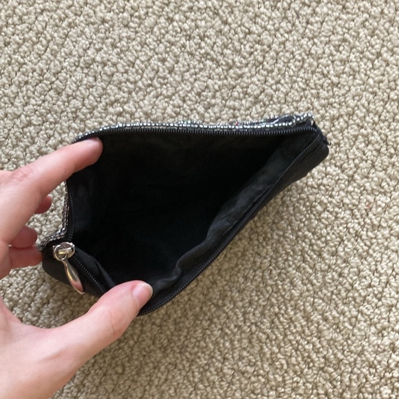 Beaded Bejeweled Embellished Black Clutch Pouch Multicolor Accents Indian EUC - Picture 4 of 12